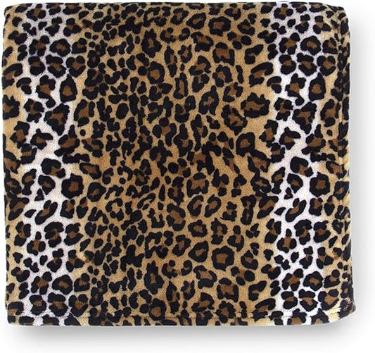 Leopard Print Super Soft Throw Blanket - Made Micro-denier Polyester (50" x 70")