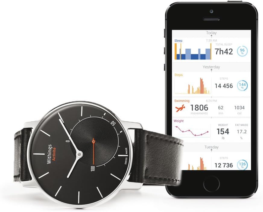 Activité Black Smart Watch, Track Activity, Swim, Sleep, Alarm (Bluetooth)