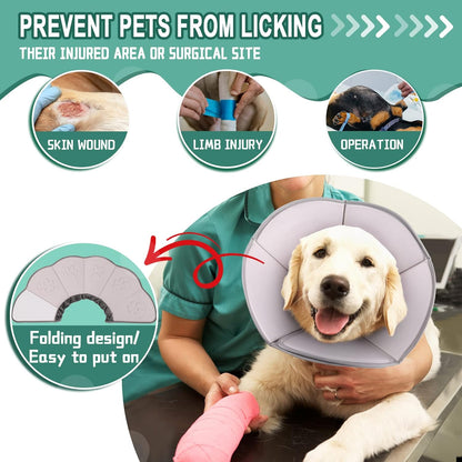 Cone for Dogs, Soft After-Surgery Recovery Protection from Scratching & Biting