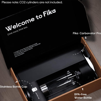 Carbonator Pro by Fika - High Performance Carbonator/Sparkling Water Maker - Soda Streaming Machine with BPA-free Bottle (Meteor Black, CO2 NOT Included)