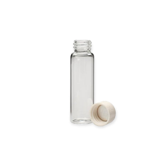 Sample Vial Borosilicate Glass 6mL, with 13-425 Urea Metal Foil Lined Screw Cap Packed Separately (Case of 200 with Caps)