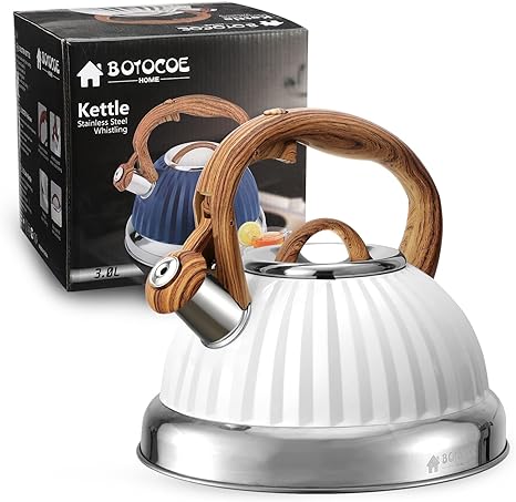 Stovetop 3.17 Quart Whistling Tea Kettle丨Food Grade SUS304 Stainless Steel Teapot